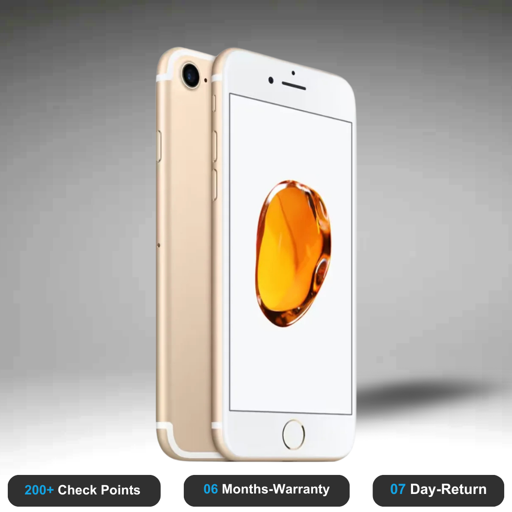 Apple iPhone 7 - Refurbished- Experience the quality of new-like condition with zero scratches. Backed by a 6-month warranty and 7-day replacement policy. Shop now at Easyphones!