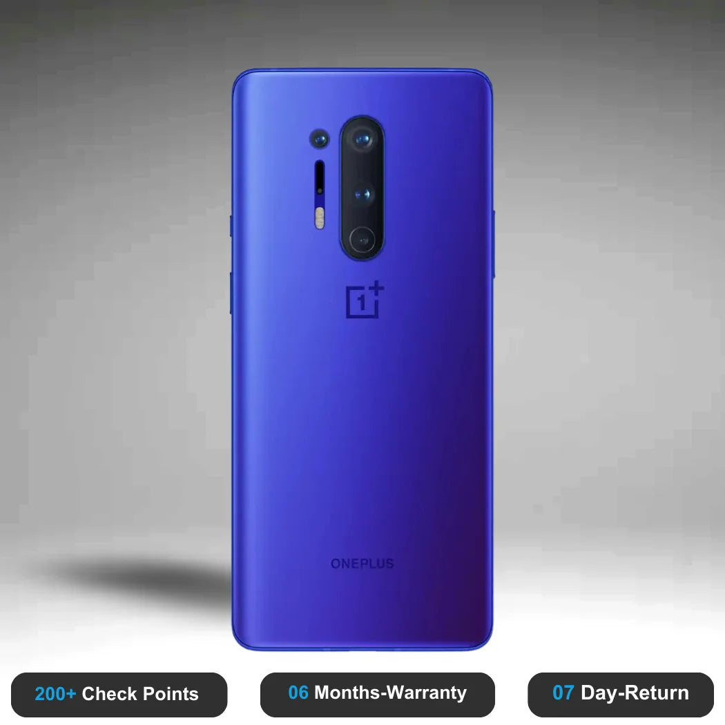 OnePlus 8 Pro - Refurbished- Experience the quality of new-like condition with zero scratches. Backed by a 6-month warranty and 7-day replacement policy. Shop now at Easyphones!