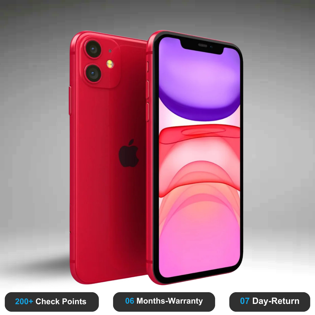 Apple iPhone 11 - Refurbished- Experience the quality of new-like condition with zero scratches. Backed by a 6-month warranty and 7-day replacement policy. Shop now at Easyphones!