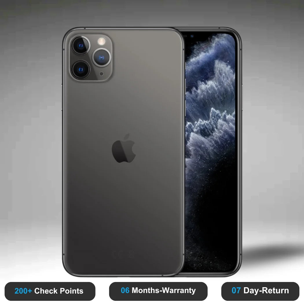 Apple iPhone 11 Pro Max - Refurbished- Experience the quality of new-like condition with zero scratches. Backed by a 6-month warranty and 7-day replacement policy. Shop now at Easyphones!