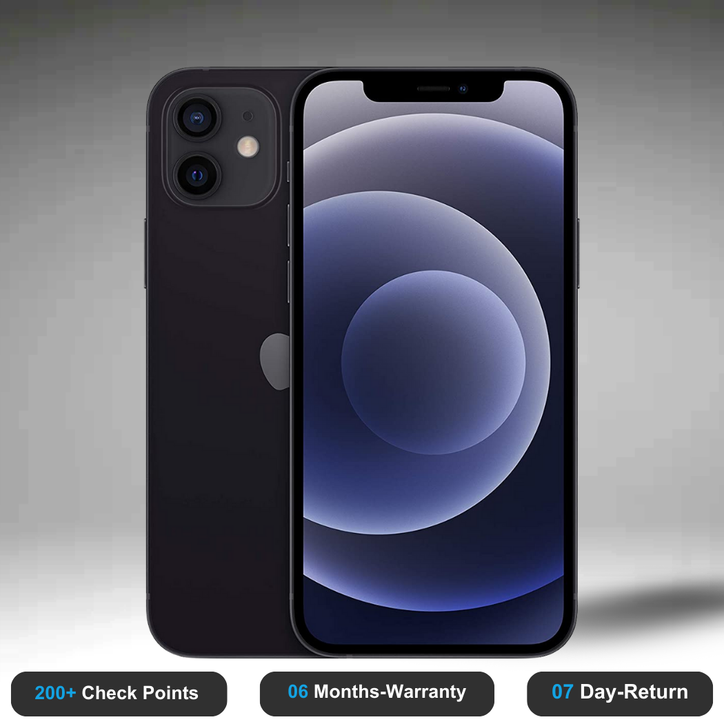 Apple iPhone 12 Mini - Refurbished- Experience the quality of new-like condition with zero scratches. Backed by a 6-month warranty and 7-day replacement policy. Shop now at Easyphones!
