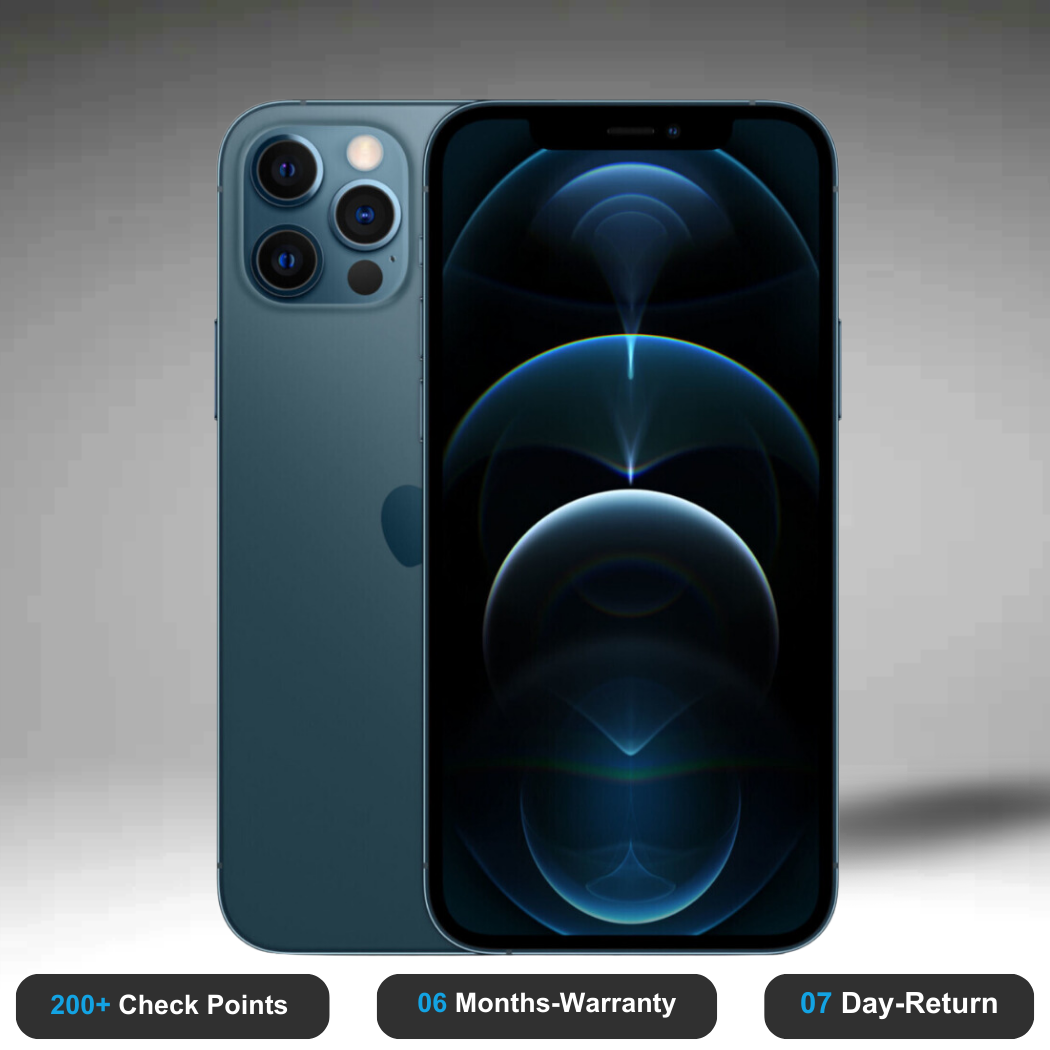 Apple iPhone 12 Pro Max - Refurbished- Experience the quality of new-like condition with zero scratches. Backed by a 6-month warranty and 7-day replacement policy. Shop now at Easyphones!