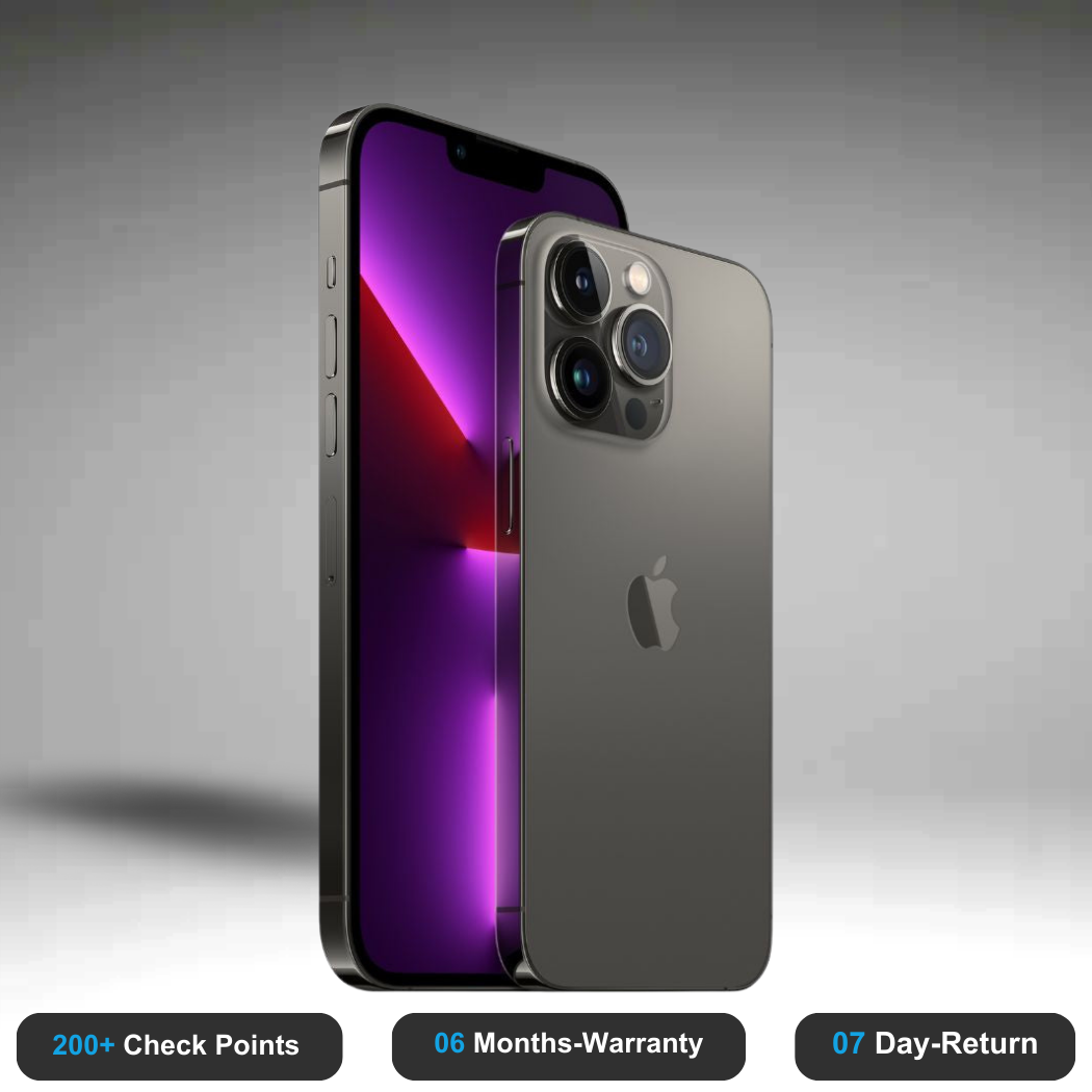 Apple iPhone 13 Pro Max - Refurbished- Experience the quality of new-like condition with zero scratches. Backed by a 6-month warranty and 7-day replacement policy. Shop now at Easyphones!