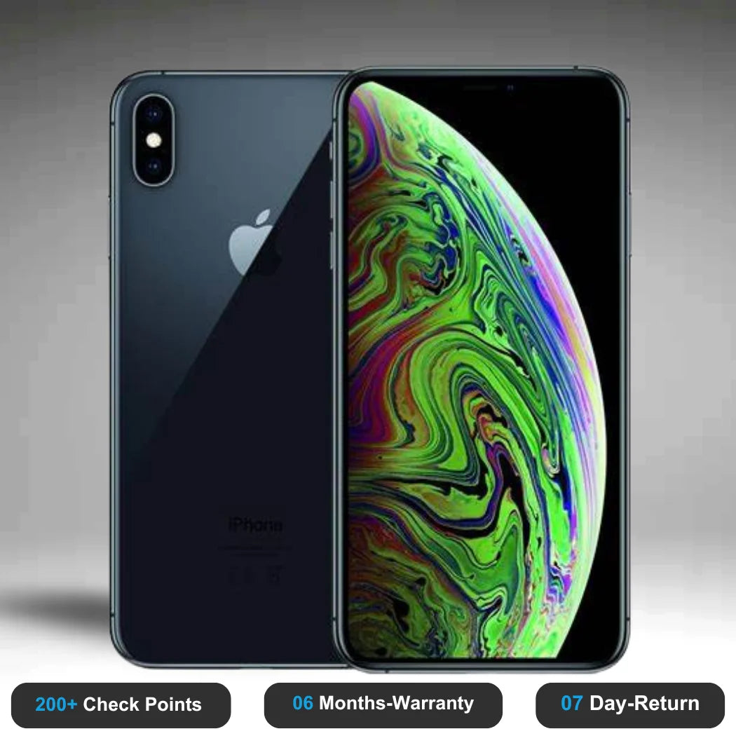 Apple iPhone XS Max - Refurbished- Experience the quality of new-like condition with zero scratches. Backed by a 6-month warranty and 7-day replacement policy. Shop now at Easyphones!