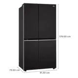LG 650 Litres 3 Star Frost Free Side by Side Refrigerator (GL-B257EES3, Ebony Sheen)