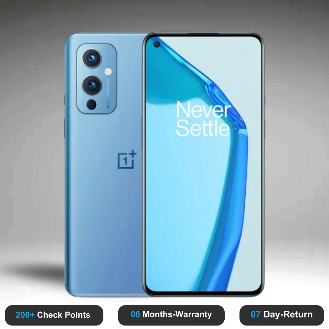OnePlus 9 5G - Refurbished- Experience the quality of new-like condition with zero scratches. Backed by a 6-month warranty and 7-day replacement policy. Shop now at Easyphones!