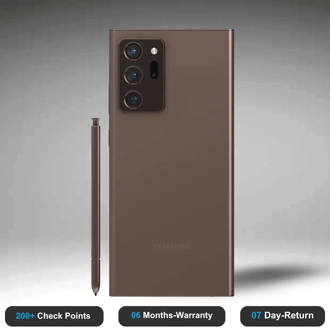 Samsung Galaxy Note 20 Ultra 5G - Refurbished- Experience the quality of new-like condition with zero scratches. Backed by a 6-month warranty and 7-day replacement policy. Shop now at Easyphones!