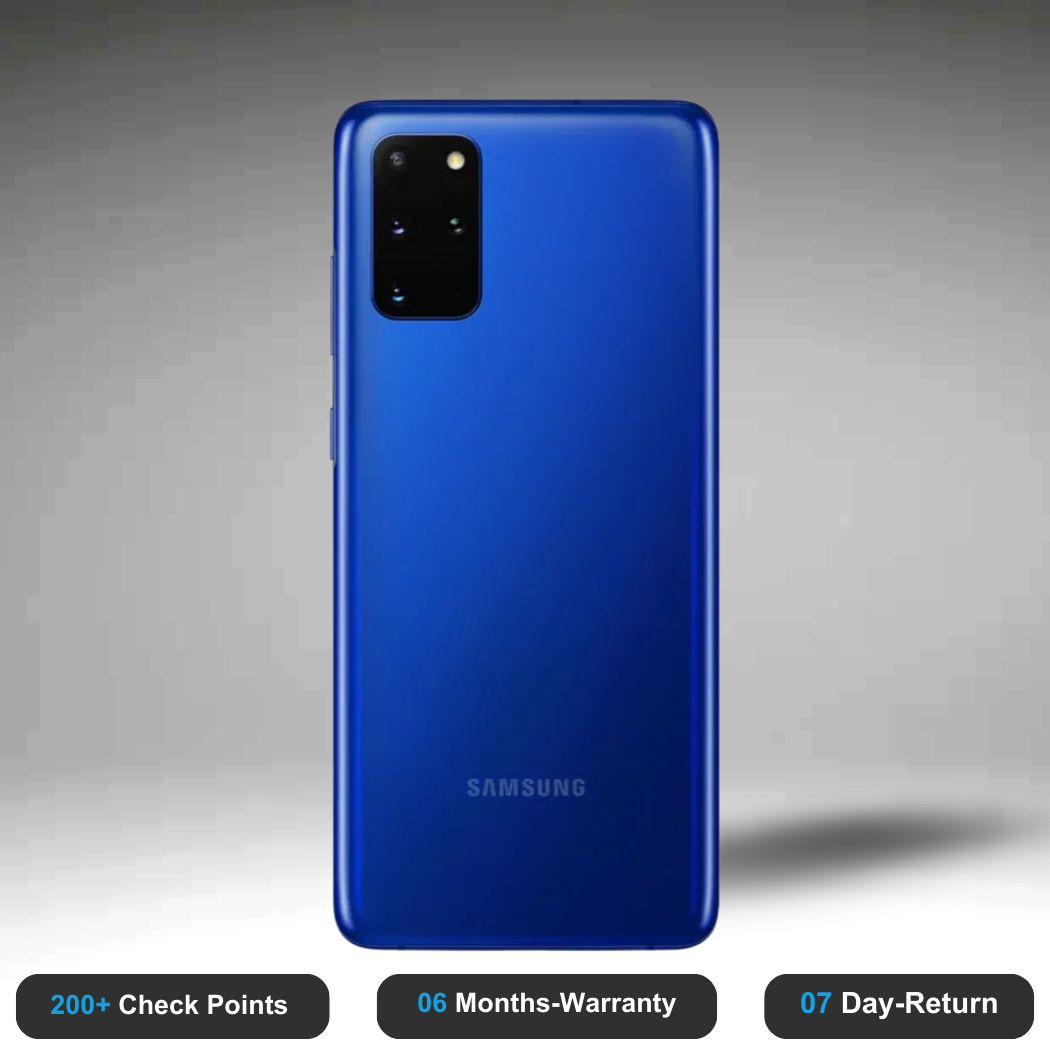 Samsung Galaxy S20 Plus - Refurbished- Experience the quality of new-like condition with zero scratches. Backed by a 6-month warranty and 7-day replacement policy. Shop now at Easyphones!