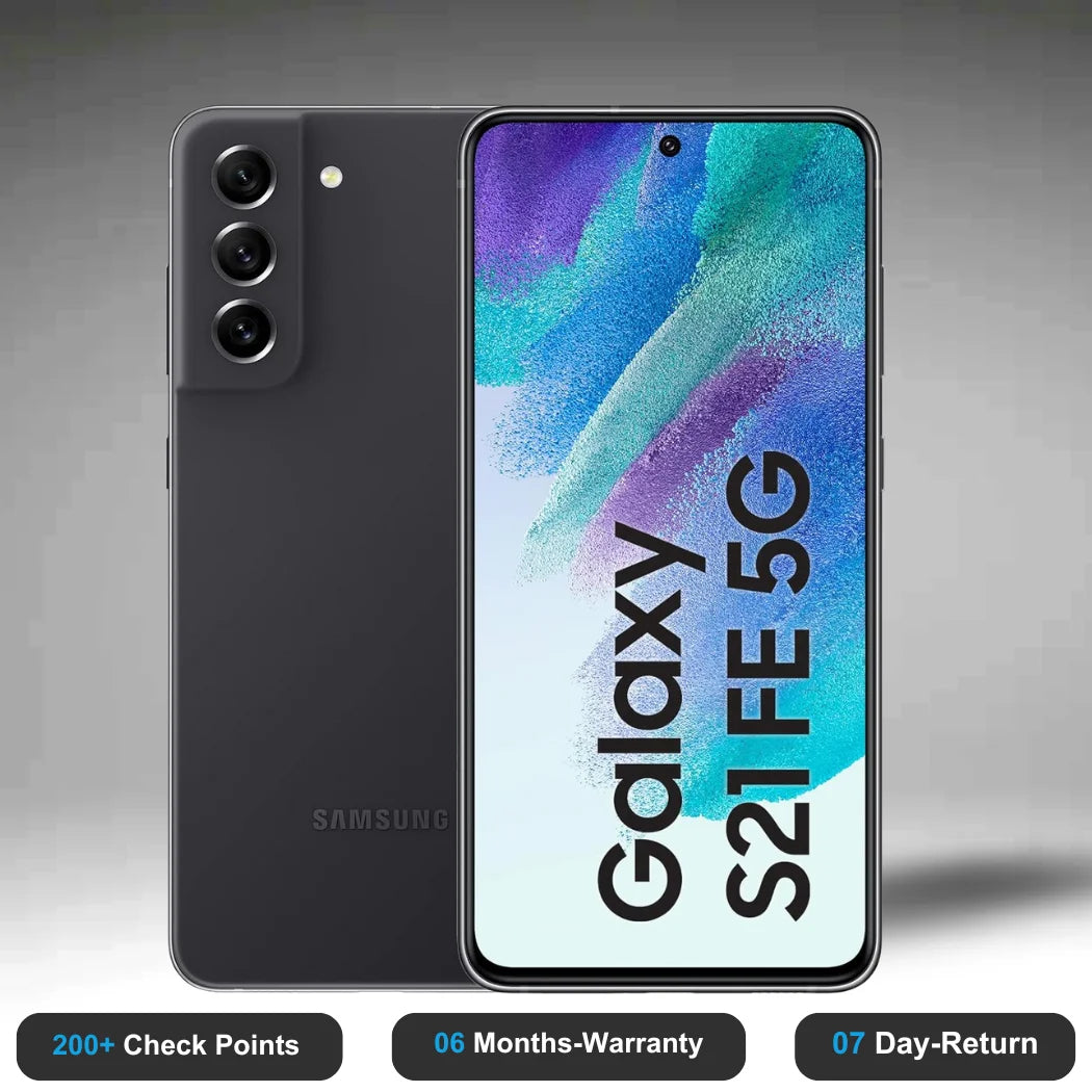 Samsung Galaxy S21 FE 5G - Refurbished- Experience the quality of new-like condition with zero scratches. Backed by a 6-month warranty and 7-day replacement policy. Shop now at Easyphones!