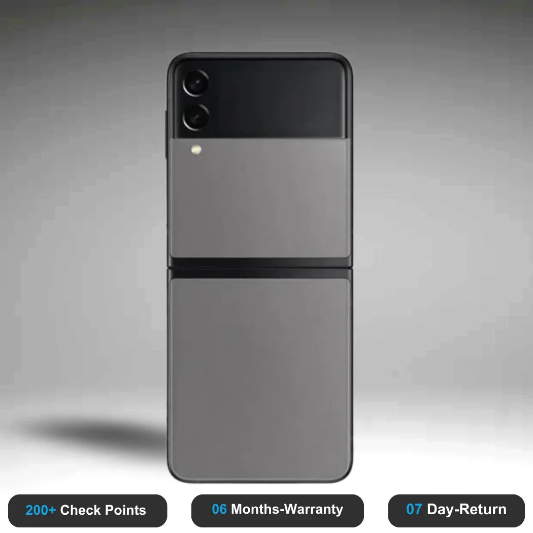 Samsung Galaxy Z Flip3 5G - Refurbished- Experience the quality of new-like condition with zero scratches. Backed by a 6-month warranty and 7-day replacement policy. Shop now at Easyphones!