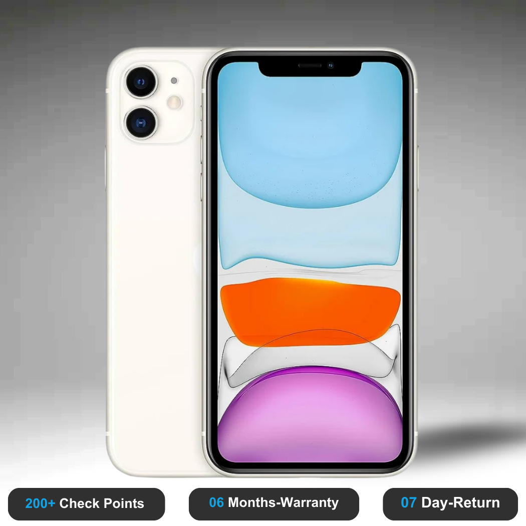 Apple iPhone 11 - Refurbished- Experience the quality of new-like condition with zero scratches. Backed by a 6-month warranty and 7-day replacement policy. Shop now at Easyphones!