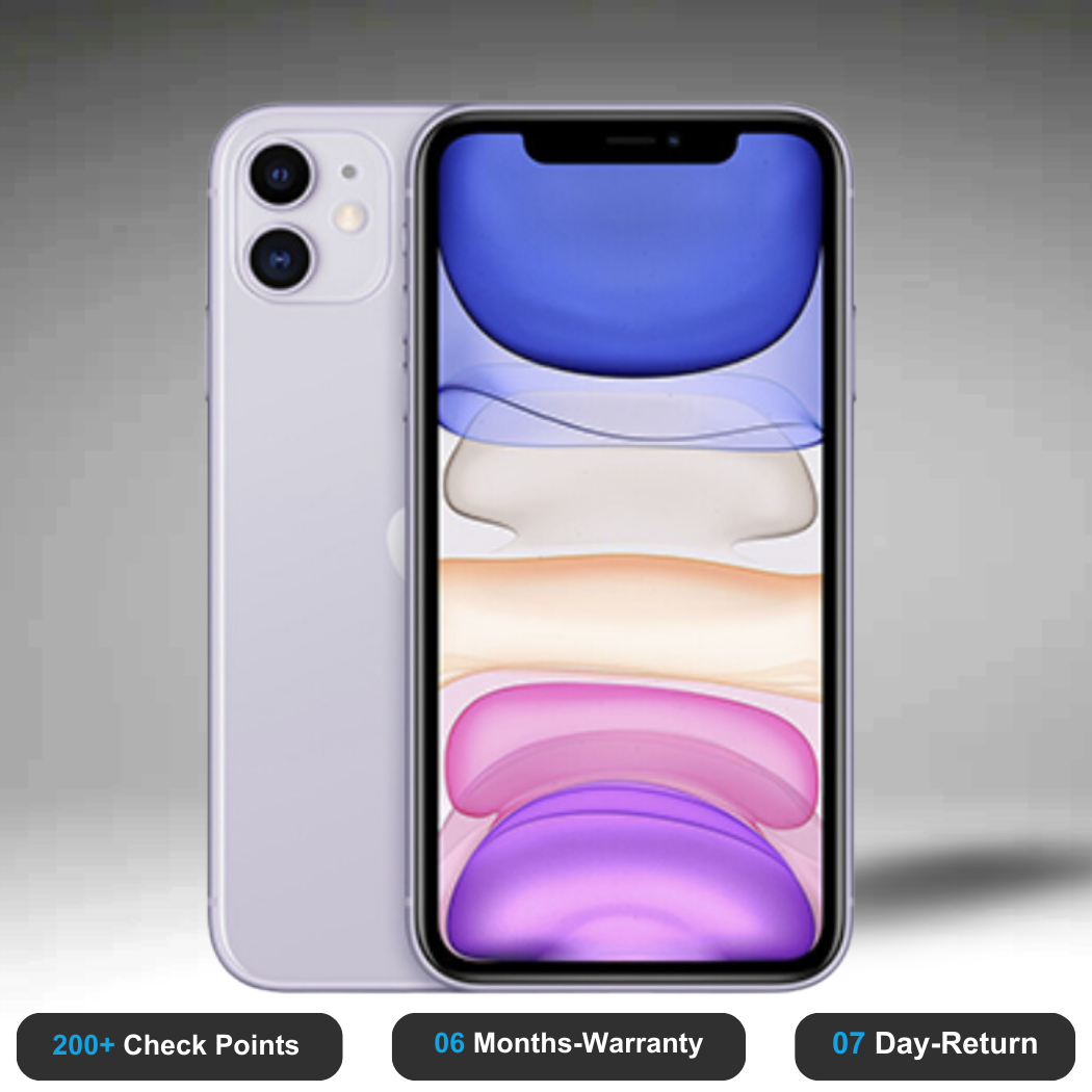 Apple iPhone 11 - Refurbished- Experience the quality of new-like condition with zero scratches. Backed by a 6-month warranty and 7-day replacement policy. Shop now at Easyphones!