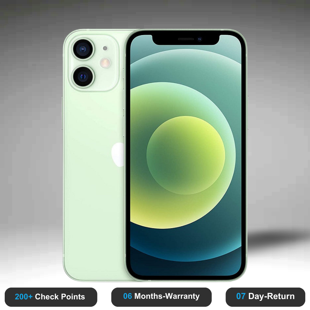 Apple iPhone 12 Mini - Refurbished- Experience the quality of new-like condition with zero scratches. Backed by a 6-month warranty and 7-day replacement policy. Shop now at Easyphones!