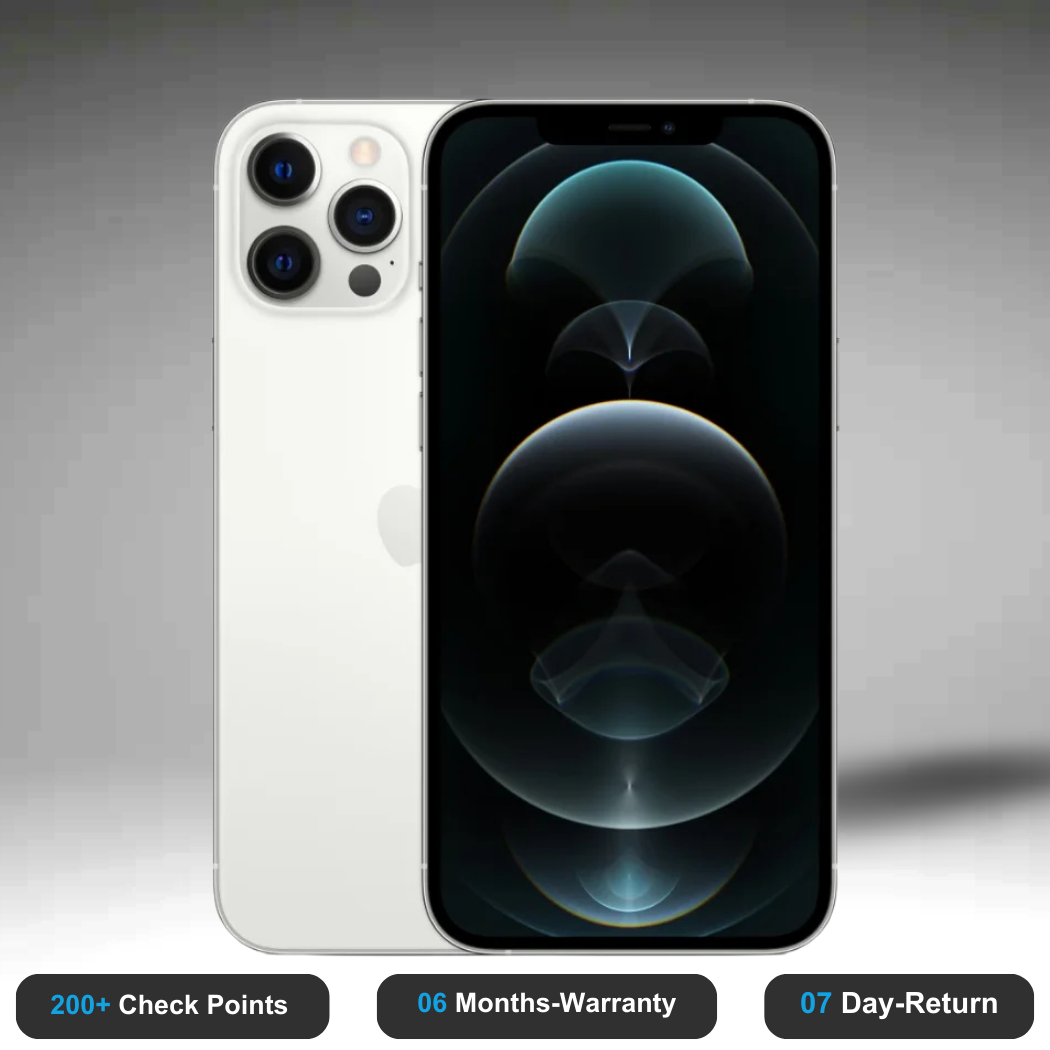 Apple iPhone 12 Pro Max - Refurbished- Experience the quality of new-like condition with zero scratches. Backed by a 6-month warranty and 7-day replacement policy. Shop now at Easyphones!