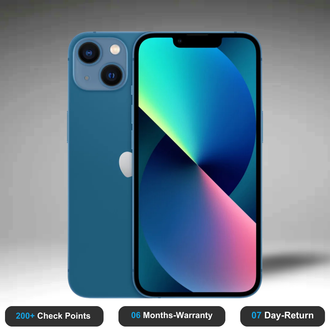 Apple iPhone 13 - Refurbished- Experience the quality of new-like condition with zero scratches. Backed by a 6-month warranty and 7-day replacement policy. Shop now at Easyphones!