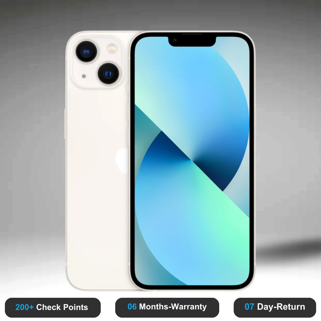 Apple iPhone 13 - Refurbished- Experience the quality of new-like condition with zero scratches. Backed by a 6-month warranty and 7-day replacement policy. Shop now at Easyphones!
