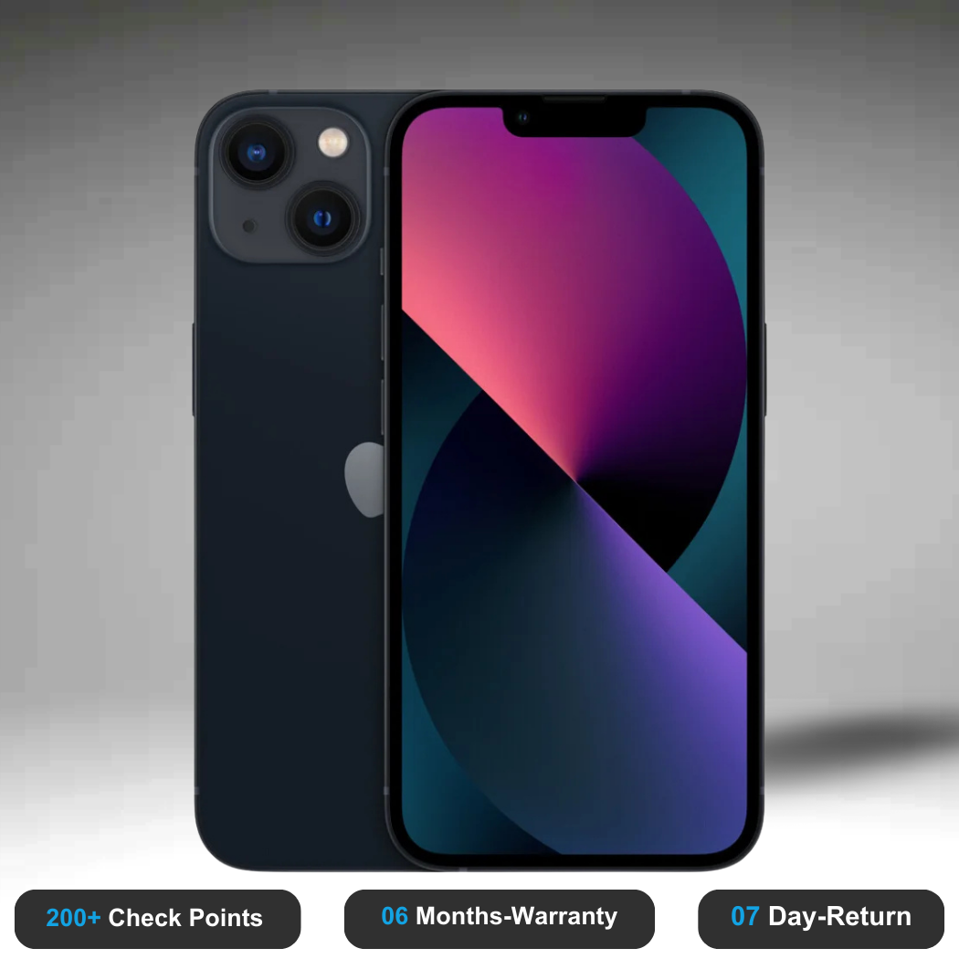 Apple iPhone 13 mini - Refurbished- Experience the quality of new-like condition with zero scratches. Backed by a 6-month warranty and 7-day replacement policy. Shop now at Easyphones!