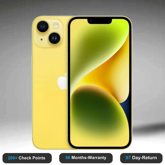 Apple iPhone 14 - Refurbished- Experience the quality of new-like condition with zero scratches. Backed by a 6-month warranty and 7-day replacement policy. Shop now at Easyphones!