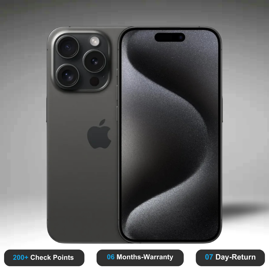 Apple iPhone 15 Pro Max - Refurbished- Experience the quality of new-like condition with zero scratches. Backed by a 6-month warranty and 7-day replacement policy. Shop now at Easyphones!