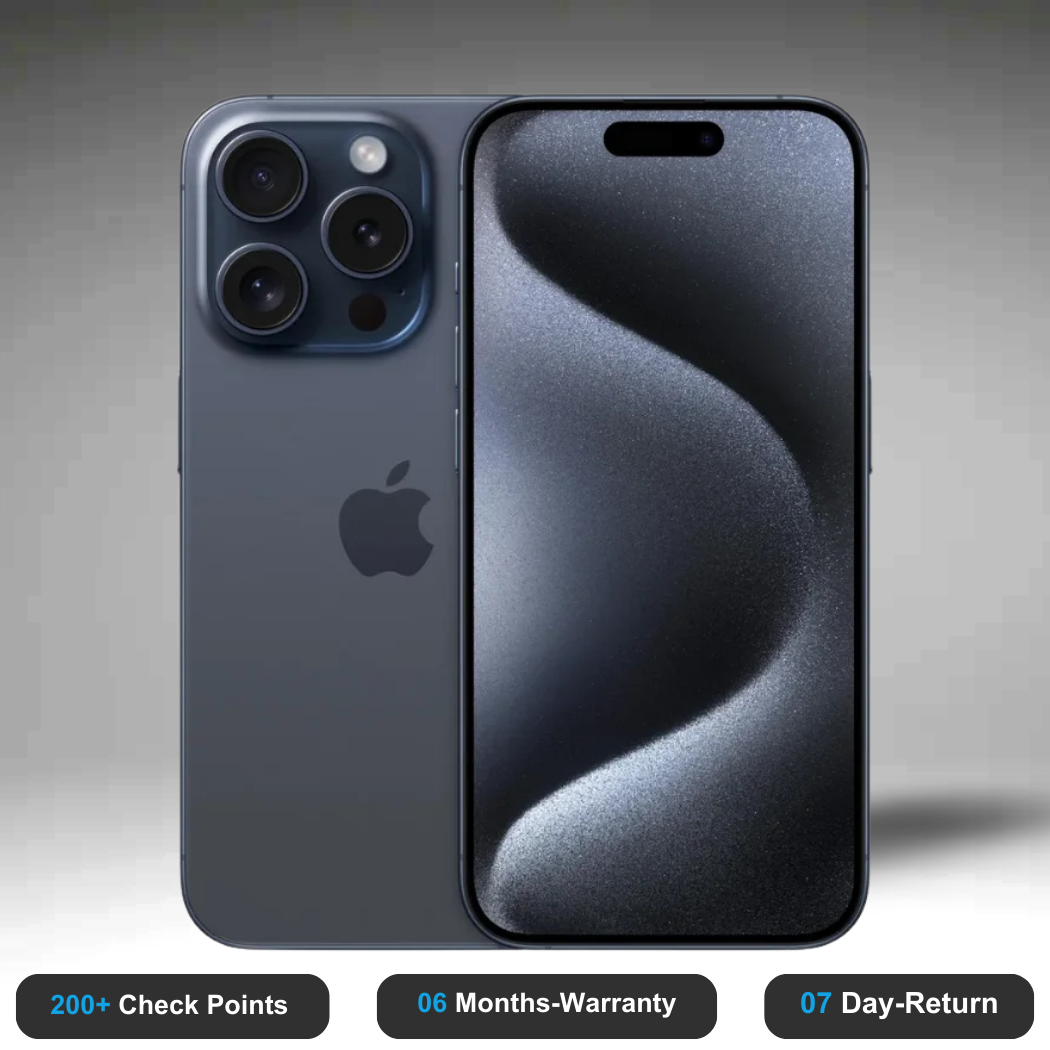 Apple iPhone 15 Pro Max - Refurbished- Experience the quality of new-like condition with zero scratches. Backed by a 6-month warranty and 7-day replacement policy. Shop now at Easyphones!