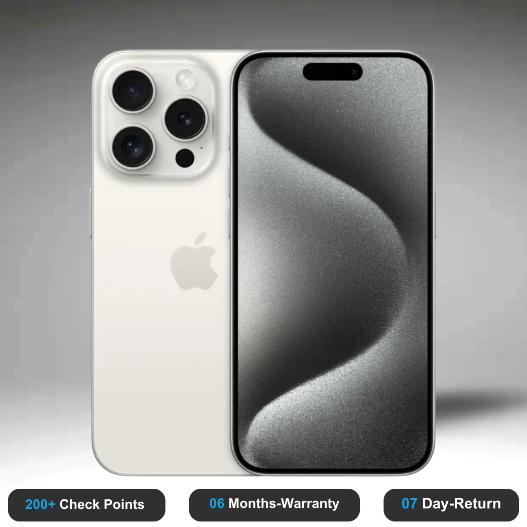 Apple iPhone 15 Pro Max - Refurbished- Experience the quality of new-like condition with zero scratches. Backed by a 6-month warranty and 7-day replacement policy. Shop now at Easyphones!