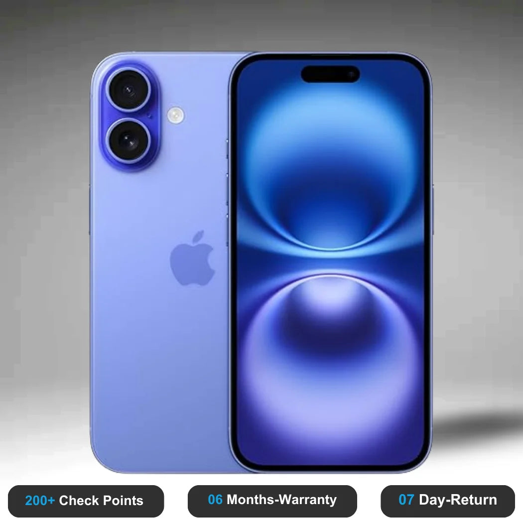 Apple iPhone 16 - Open Box (Minimum 6 Months Apple Warranty)- Experience the quality of new-like condition with zero scratches. Backed by a 6-month warranty and 7-day replacement policy. Shop now at Easyphones!
