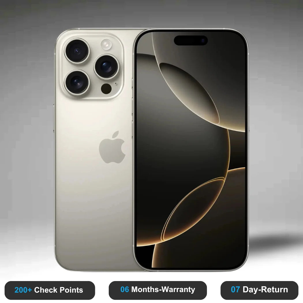 Apple iPhone 16 Pro Max Open Box (Minimum 6 Months Apple Warranty)- Experience the quality of new-like condition with zero scratches. Backed by a 6-month warranty and 7-day replacement policy. Shop now at Easyphones!