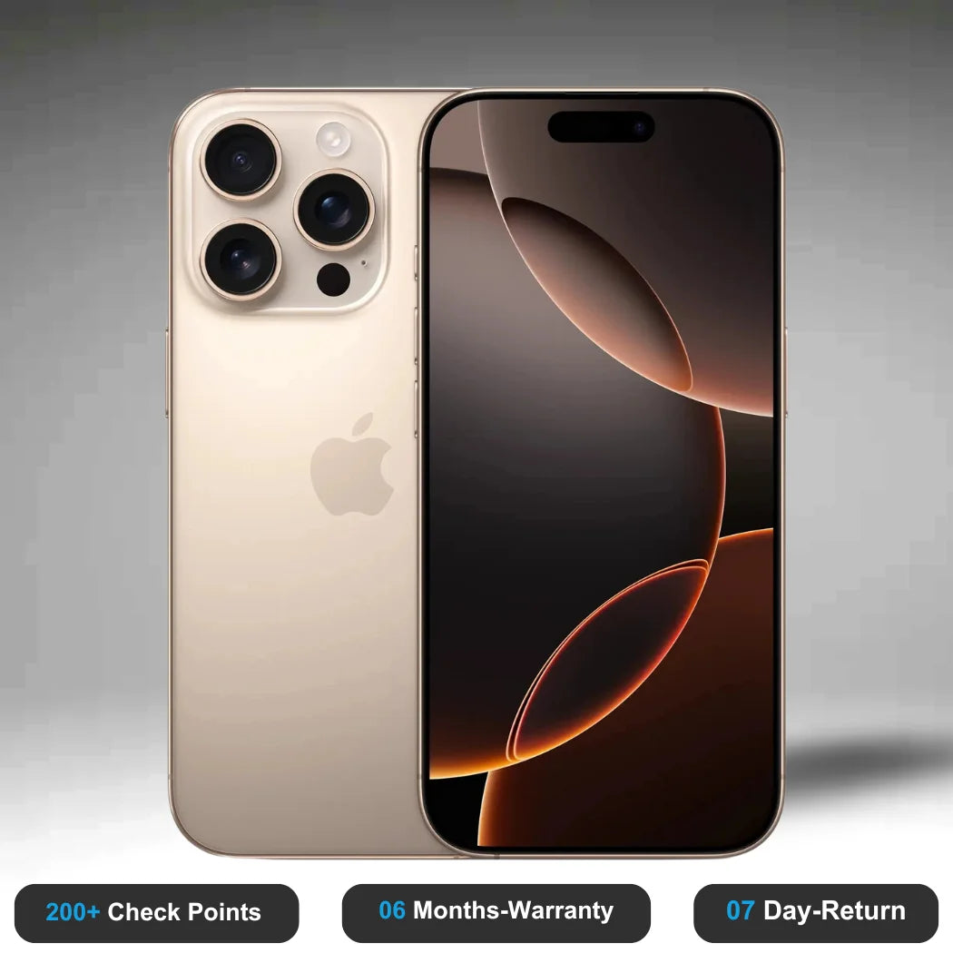 Apple iPhone 16 Pro Max Open Box (Minimum 6 Months Apple Warranty)- Experience the quality of new-like condition with zero scratches. Backed by a 6-month warranty and 7-day replacement policy. Shop now at Easyphones!