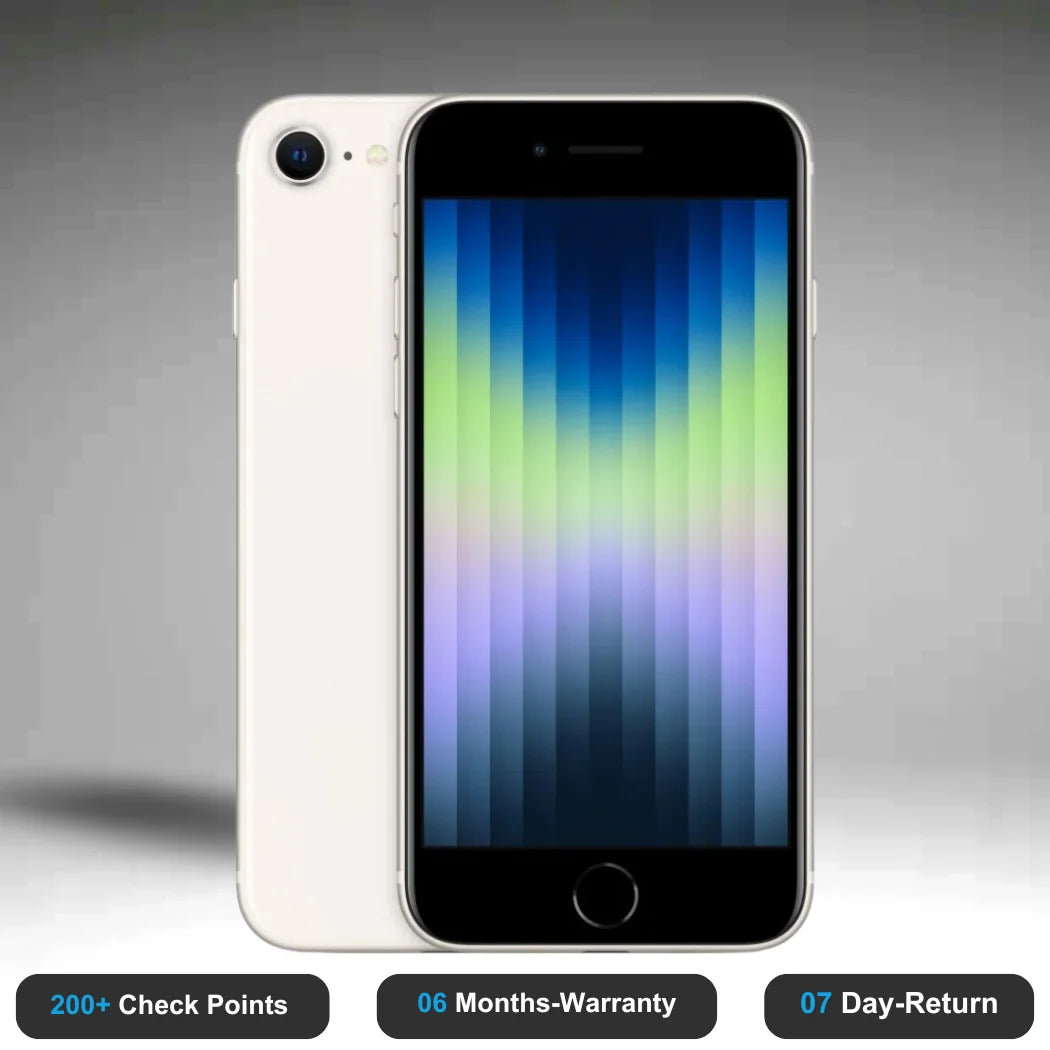 Apple iPhone SE 2022 - Refurbished- Experience the quality of new-like condition with zero scratches. Backed by a 6-month warranty and 7-day replacement policy. Shop now at Easyphones!