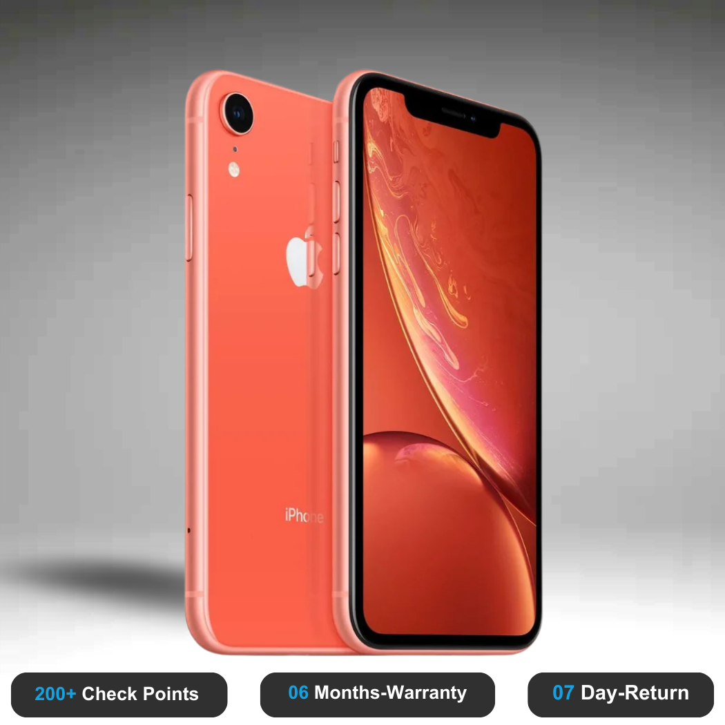 Apple iPhone XR - Refurbished- Experience the quality of new-like condition with zero scratches. Backed by a 6-month warranty and 7-day replacement policy. Shop now at Easyphones!