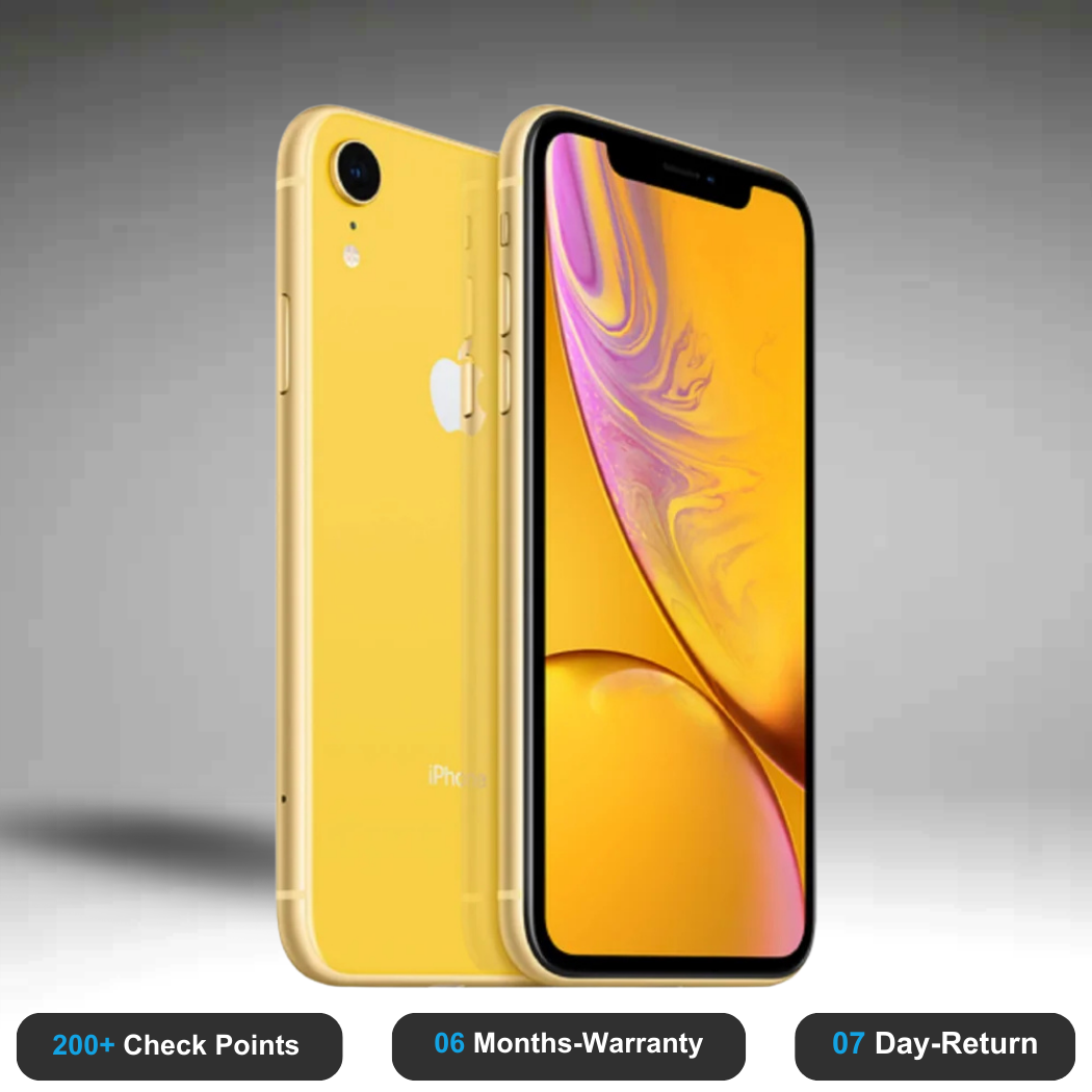 Apple iPhone XR - Refurbished- Experience the quality of new-like condition with zero scratches. Backed by a 6-month warranty and 7-day replacement policy. Shop now at Easyphones!