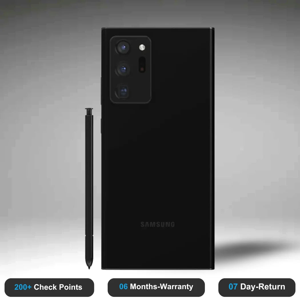 Samsung Galaxy Note 20 Ultra 5G - Refurbished- Experience the quality of new-like condition with zero scratches. Backed by a 6-month warranty and 7-day replacement policy. Shop now at Easyphones!