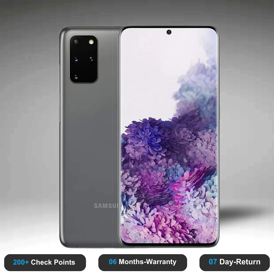 Samsung Galaxy S20 Plus - Refurbished- Experience the quality of new-like condition with zero scratches. Backed by a 6-month warranty and 7-day replacement policy. Shop now at Easyphones!