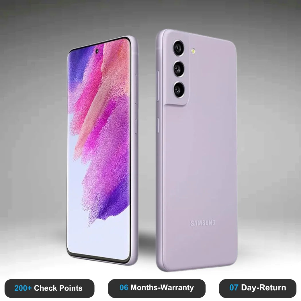 Samsung Galaxy S21 FE 5G - Refurbished- Experience the quality of new-like condition with zero scratches. Backed by a 6-month warranty and 7-day replacement policy. Shop now at Easyphones!