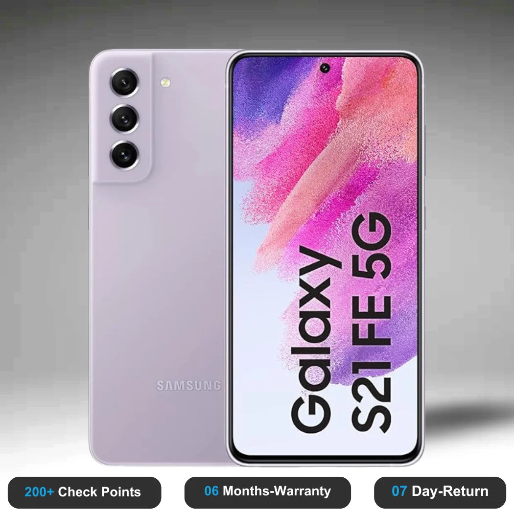 Samsung Galaxy S21 FE 5G - Refurbished- Experience the quality of new-like condition with zero scratches. Backed by a 6-month warranty and 7-day replacement policy. Shop now at Easyphones!