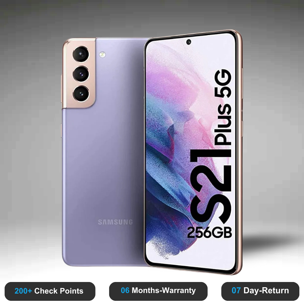Samsung Galaxy S21 Plus 5G - Refurbished- Experience the quality of new-like condition with zero scratches. Backed by a 6-month warranty and 7-day replacement policy. Shop now at Easyphones!
