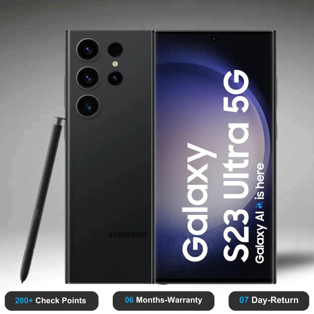 Samsung Galaxy S23 Ultra 5G - Refurbished- Experience the quality of new-like condition with zero scratches. Backed by a 6-month warranty and 7-day replacement policy. Shop now at Easyphones!