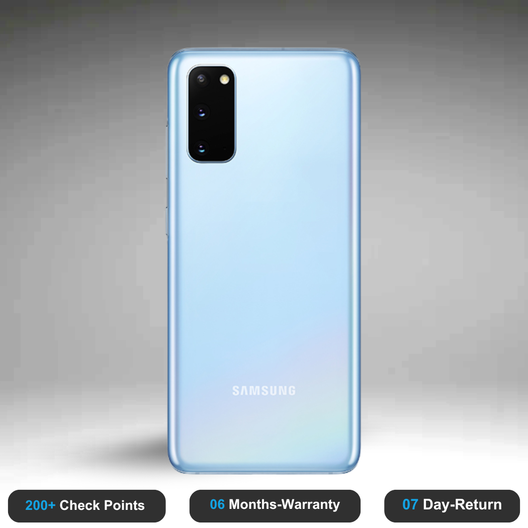 Samsung Galaxy S20 - Refurbished- Experience the quality of new-like condition with zero scratches. Backed by a 6-month warranty and 7-day replacement policy. Shop now at Easyphones!