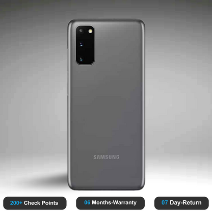 Samsung Galaxy S20 - Refurbished- Experience the quality of new-like condition with zero scratches. Backed by a 6-month warranty and 7-day replacement policy. Shop now at Easyphones!